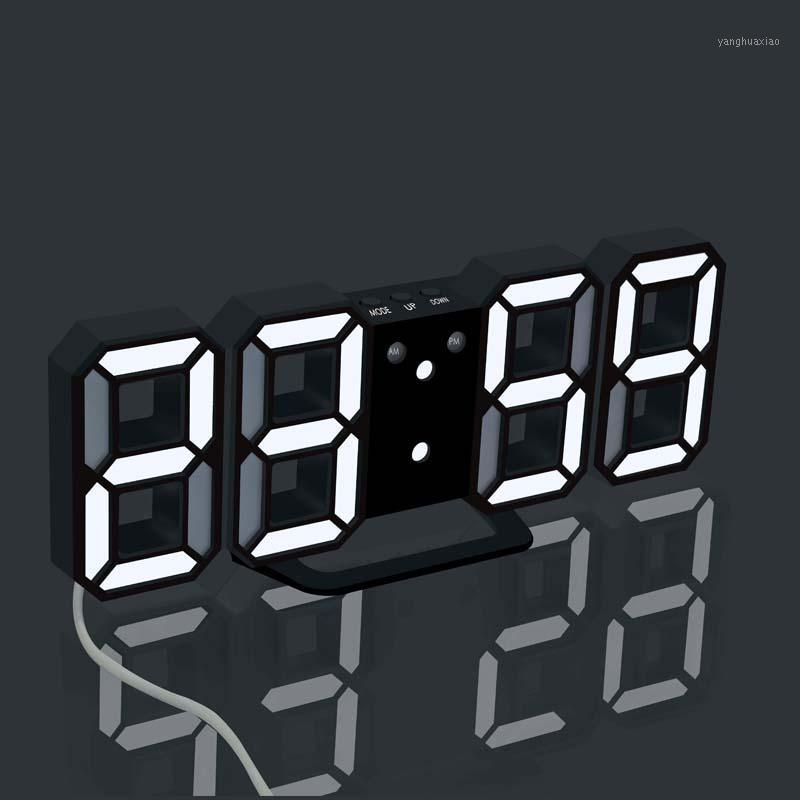 

3D LED Digital Alarm Clock Snooze Hanging Wall Clock 12/24 Hour Calendar for Kids Room Bedroom Desk Home Decoration1