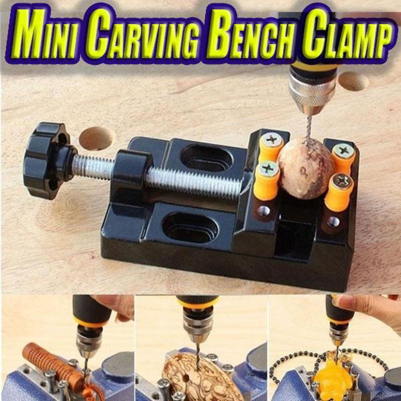 

20# Miniature Hobby Clamp On Table Bench Vise Tool Vice Muliti-Funcational Table Vice Carving Bench Clamp Drill Press Flat