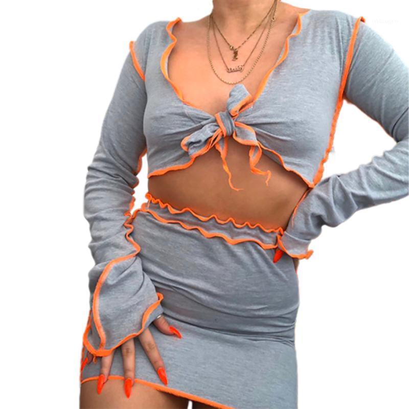 

Sexy Ladies Clothing Set Ruffle Tanks Tops Skirt Suit Ladies Streetwear 2Piece Set Women Clothes Two Piece Matching Sets1, As photo shows