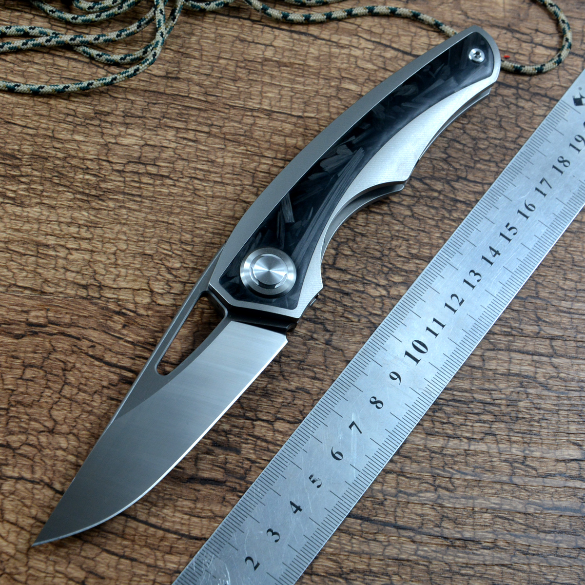 Twosun Quality Gift Pliage Couteaux M390 Blade Tactical Camping Outdoor Survival Hunting Couteau titane Poign￩e avant Open TS186