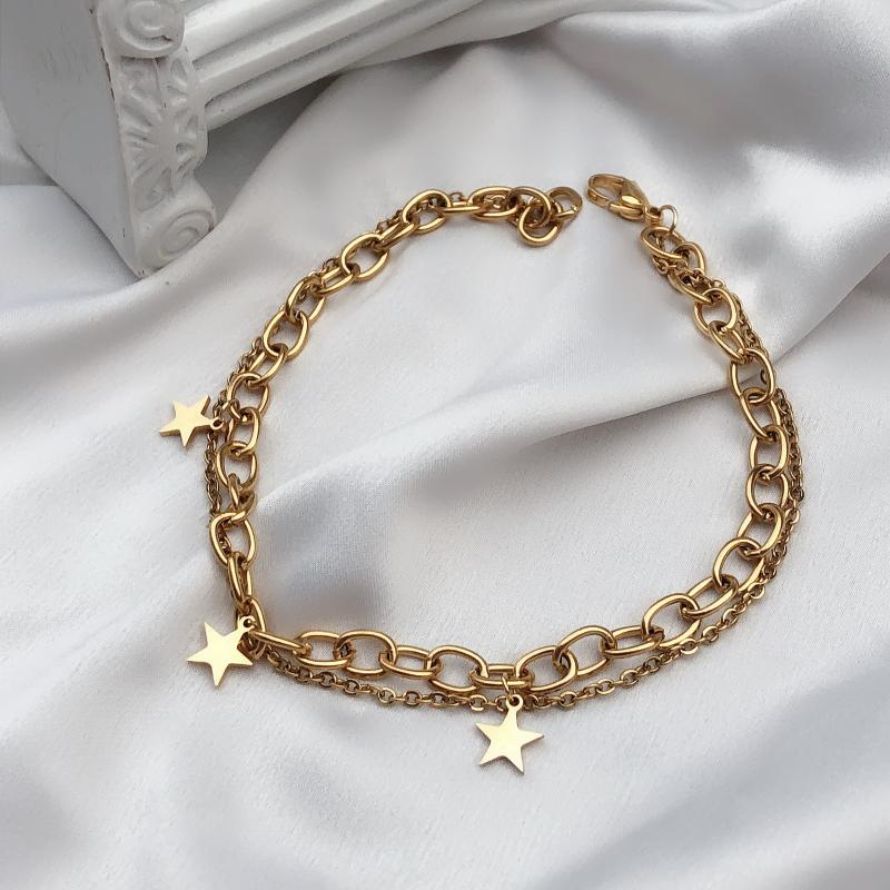 

Fashion Stainless Steel Link Multilayers Chain Bracelets Pulseras Jewelry For Women