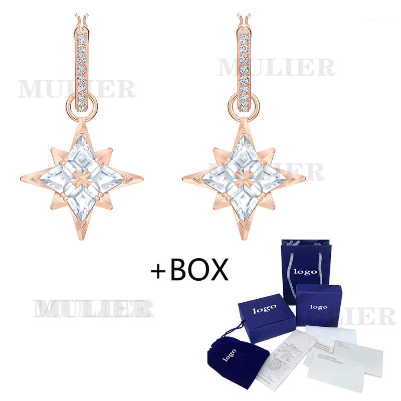 

SWA 2020 MULIER New Fashion Romantic Jewelry Send Girlfriend Gift Crystal Star Earrings 5494337 Free Shipping1