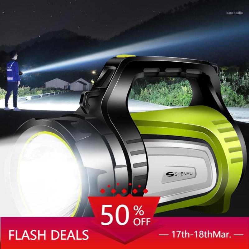 

LIGHTBEK 20w Super Bright Outdoor Handheld Portable USB Rechargeable Torch Searchlight Multi-function Long Shots Lamp1