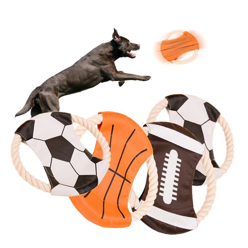 

2020 New Dog Flying Discs Pet Chew Toy Dog Training Round Daily Exercise Training Frisby Interactive Toys Pet Supplies