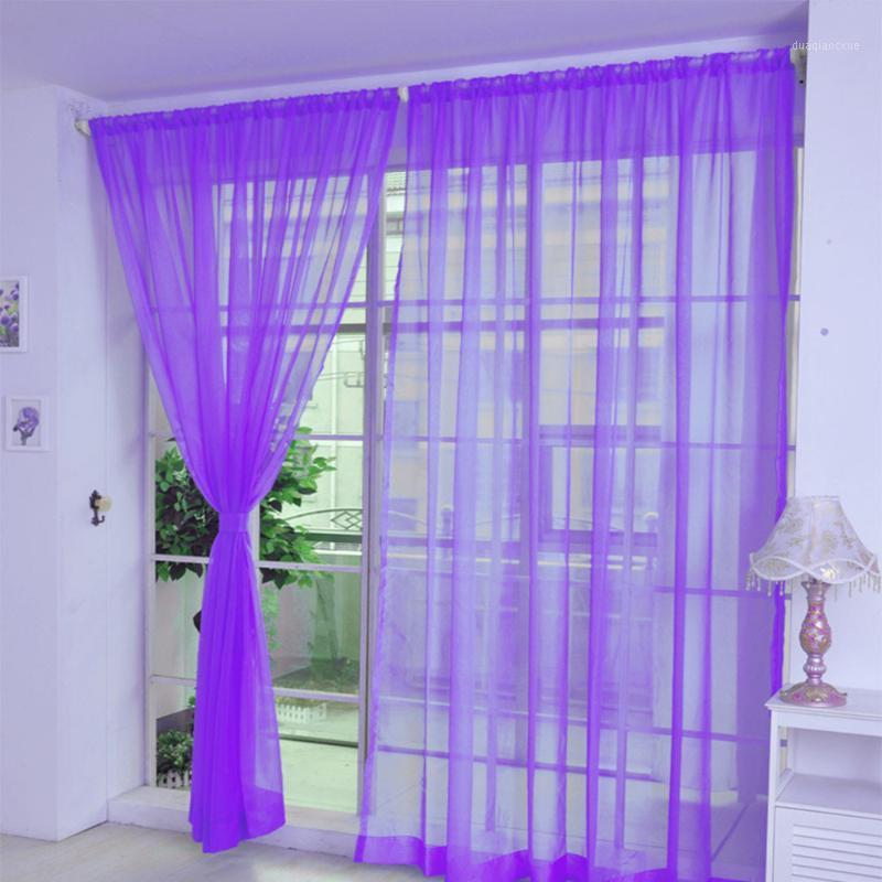 

1pcs European Style Jacquard Design Home Decoration Modern Pure Color Tulle Door Window Curtain Drape Panel Sheer Scarf Valances1