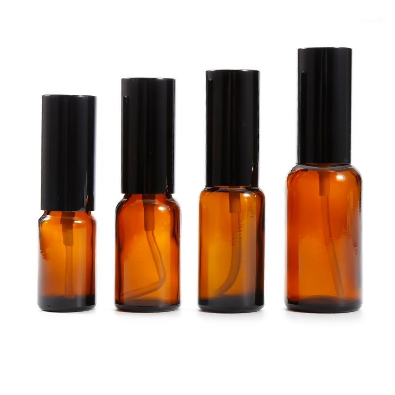 

1pcs 15ml/20ml/30ml/50ml Travel Glass Refillable Oil Empty Container Perfume Sprayer Amber Bottle Pot Face Lotion Atomizer1