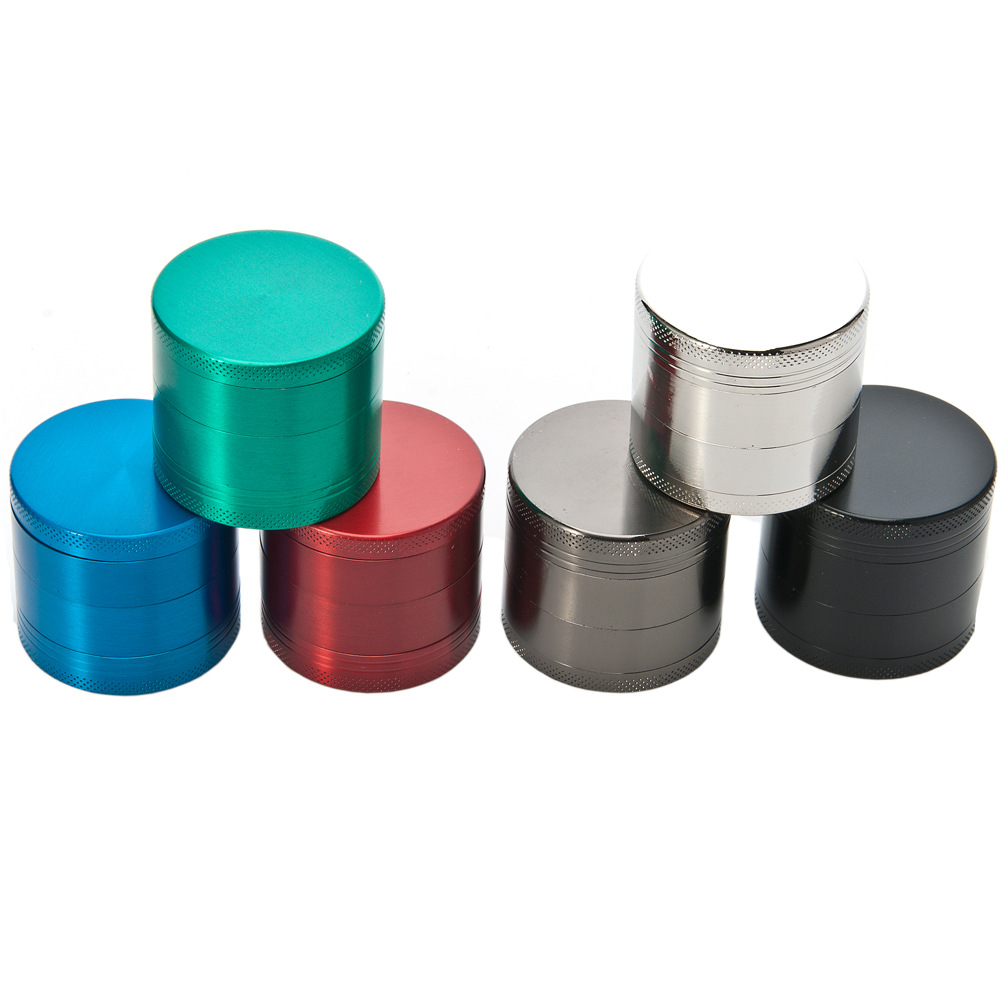 

Multi Size Herb Grinder Tobacco Smoking Accessories Zinc Alloy 4 Parts Crusher 40/50/55/63mm Pepper Spice and Herbal Mill