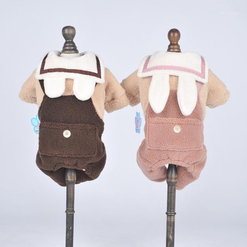 

Dog Cat Jumpsuit Hoodie Cartoon Ear Design Pet Puppy Coat Jacket Pet Winter Warm Apparel Outfit1, Pink