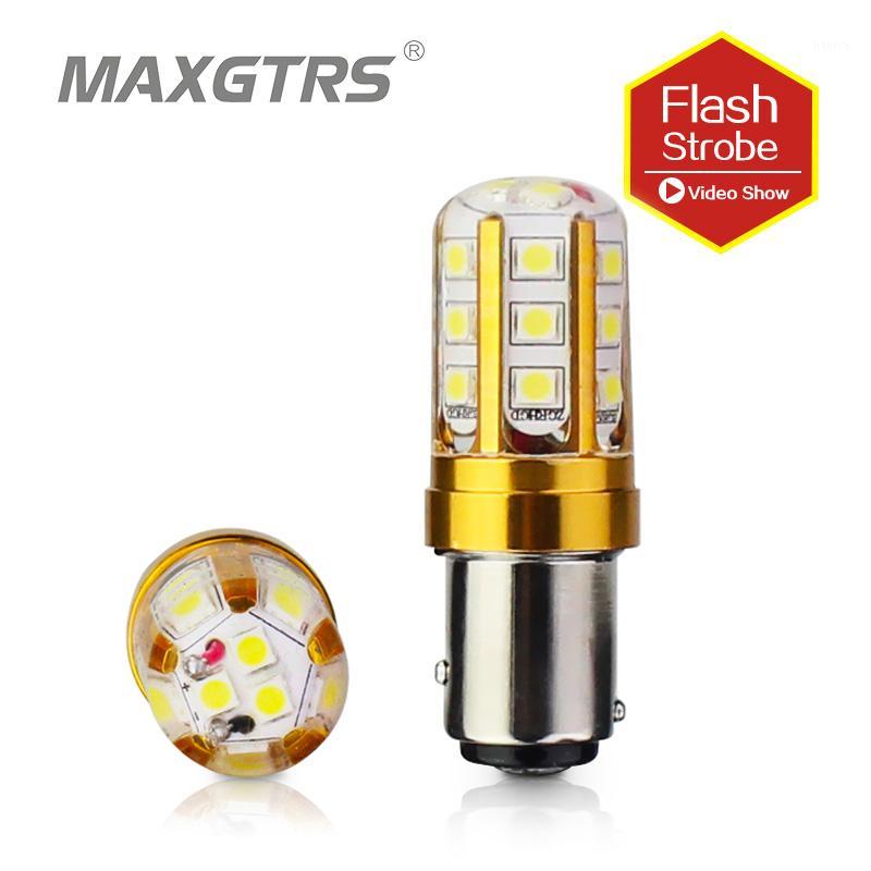 

2x S25 1157 Bay15D Strobe Flash Blink P21/5W 3030 LED Chip Bulb Car Stop Backup Brake Turn Parking Tail Signal Light White Red1, As pic