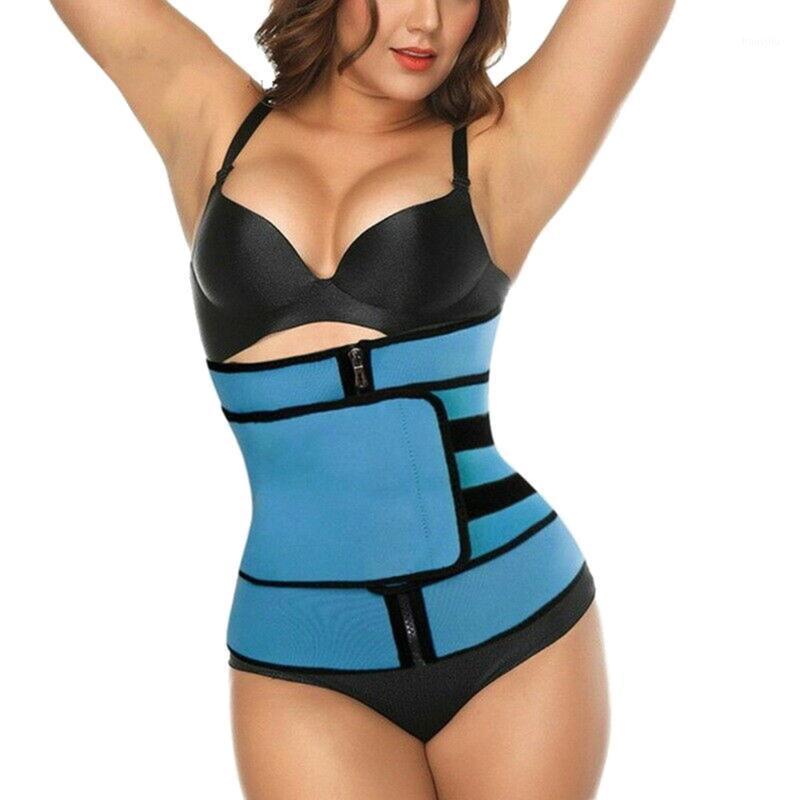 

Body Shaping Hook Loop Zipper Waist Shaping Belt Sports Belt Sweating H7JP1, Red