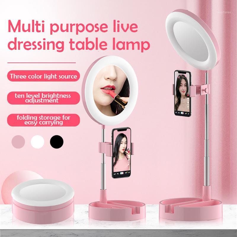 

live dressing table lamp new mirror design Selfie Ring Light with Adjustable Stand LED Camera Selfie with 1 Phone Holders1