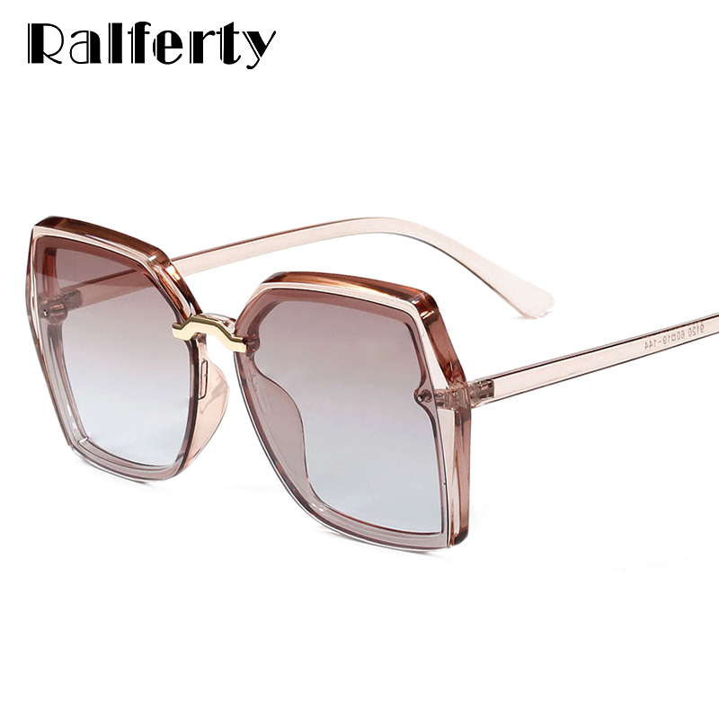 

Sunglasses Ralferty Women's Glasses 2021 Big Square Oversized For Women Sunscreen UV400
