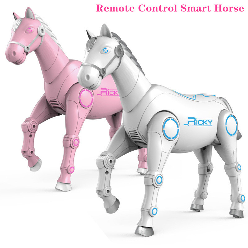 

NEW RC Smart Robot Animal Horse Intelligent Robot Toy For Children With Dancing And Singing Toys Kids Gift, White