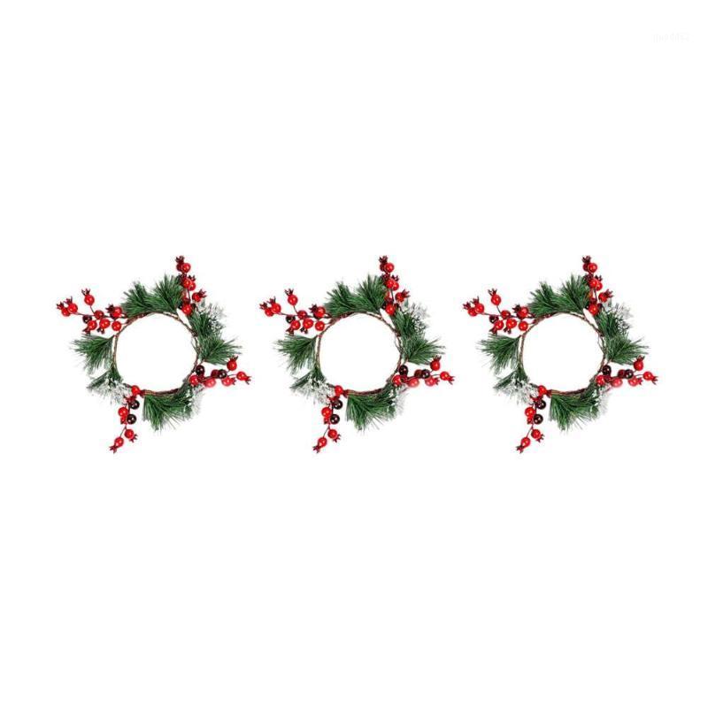 

Simulation Cedar Christmas Wreath Berry Ring Christmas Tree Accessories Simulation Pine Needles Home Decoration1