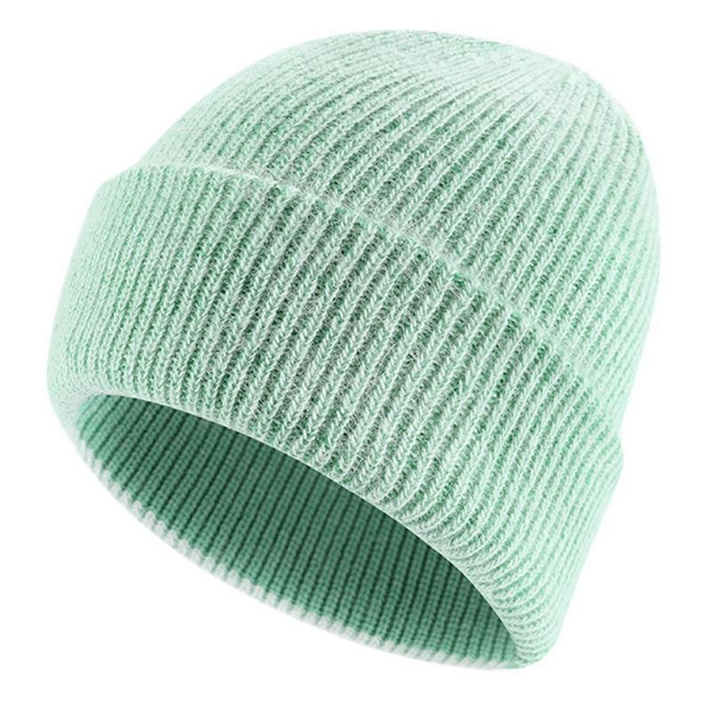 

Knitted Hat Thickened Warmth and Windproof Ear Protection Wild Student Woolen Cold Hat, Green