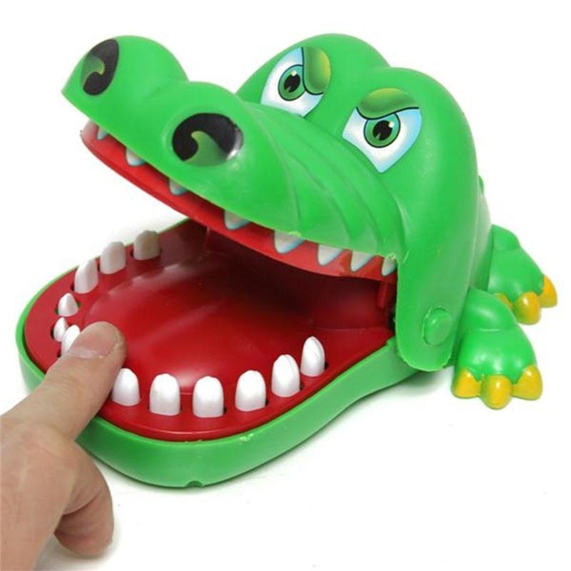 

Party Masks 2021 Creative Small Size Crocodile Mouth Dentist Bite Finger Game Funny Gags Toy For Kids Play Fun Reaction Training