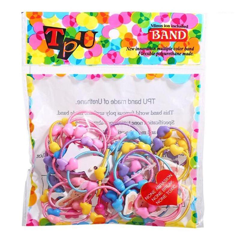 

MISSKY 50Pcs/Set Children's Hair Ropes Cartoon Rubber Bands Hair Accessories Girl Elastic Bands New1, Bear