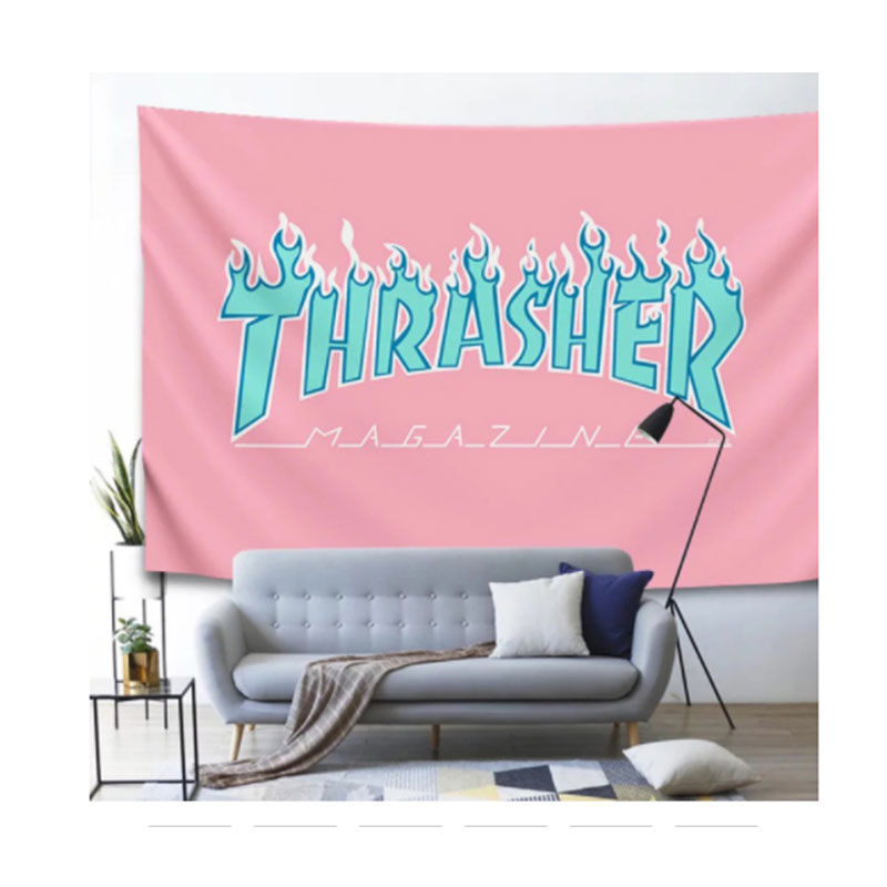 

Thrasher Flag Horizontal Tapestry 150x100cm Custom Design Skateboard Magazine Room Decoration Skate Shop Skateboarding Banner Popu1504611