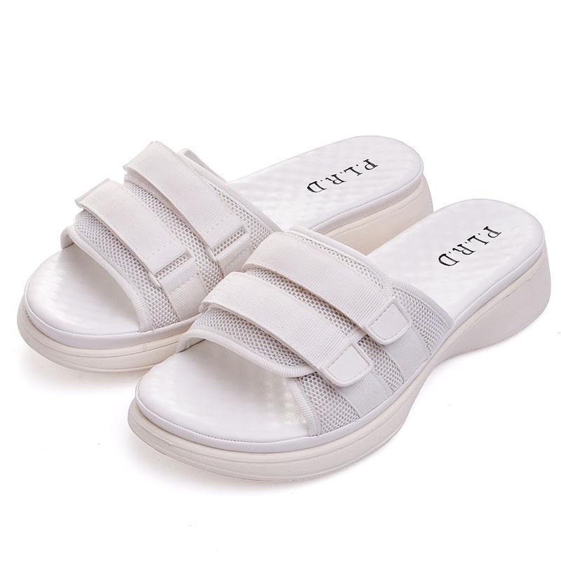 

Summer sponge cake slippers women's outer wear thick-soled casual fashion word sandals FS21S21, As pic