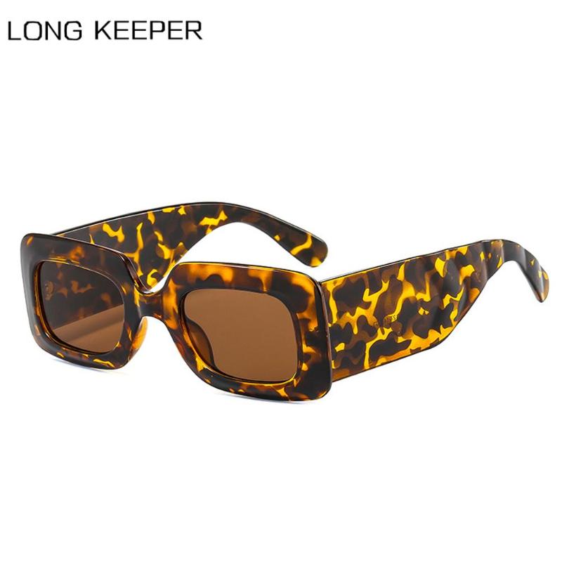 

LongKeeper Square Sunglasses Women Men 2021 Vintage Thick Frame Sun Glasses Female Retro Black Shades UV400 Eyewear Oculos