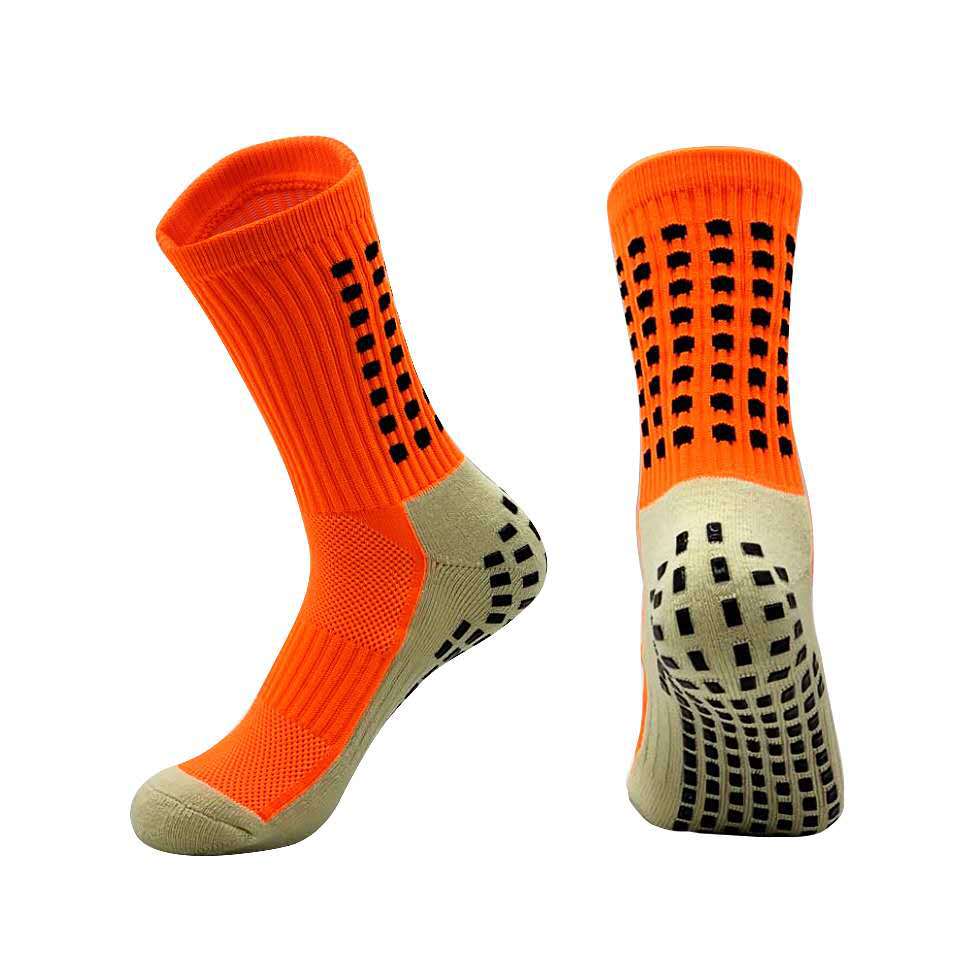 

Autumn and winter mid tube rubber running socks towel bottom outdoor sports socks breathable anti slip football socks 003, Multi