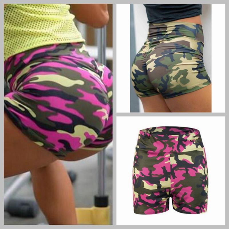 

Hot Selling WOMEN' Dress Europe And America Sexy Tight WOMEN' Pants Slim Fit Camouflage Printed Casual Shorts Hot Pants Ba0475, Red