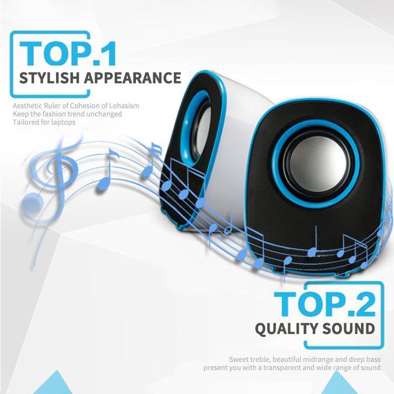 

HOT USB Portable Desktop Wired Small Game Speaker Red and Blue Mini Bass Speaker Professional Space Stereo for MP3 for MP41