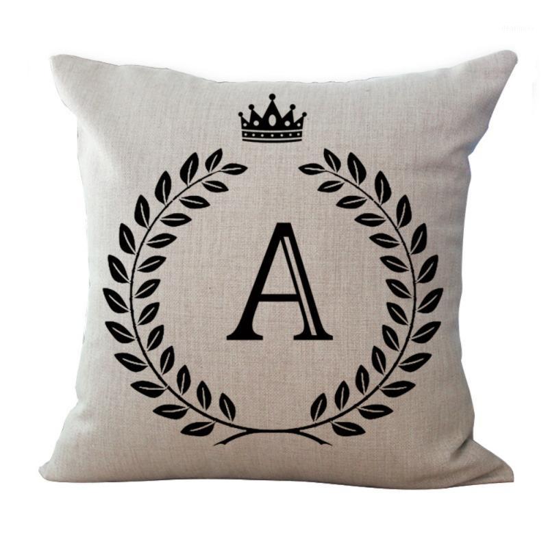 

Pillowcase Linen Letter Alphabet Printed Pillow Cover Use For Home Office 45x45 cm Pillowcases Pillow Case1