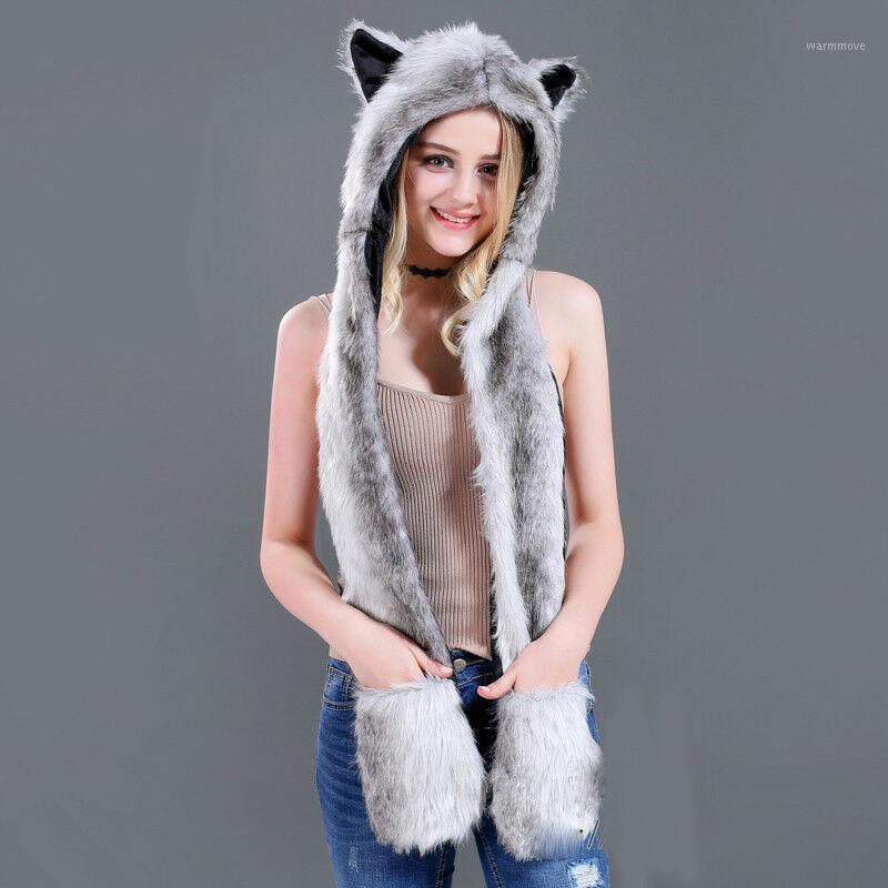 

Womens New Cartoon Animal Plush Beanie Fleece Winter Warm Fluffy Hooded Cap Earmuff Hat 10 Style1