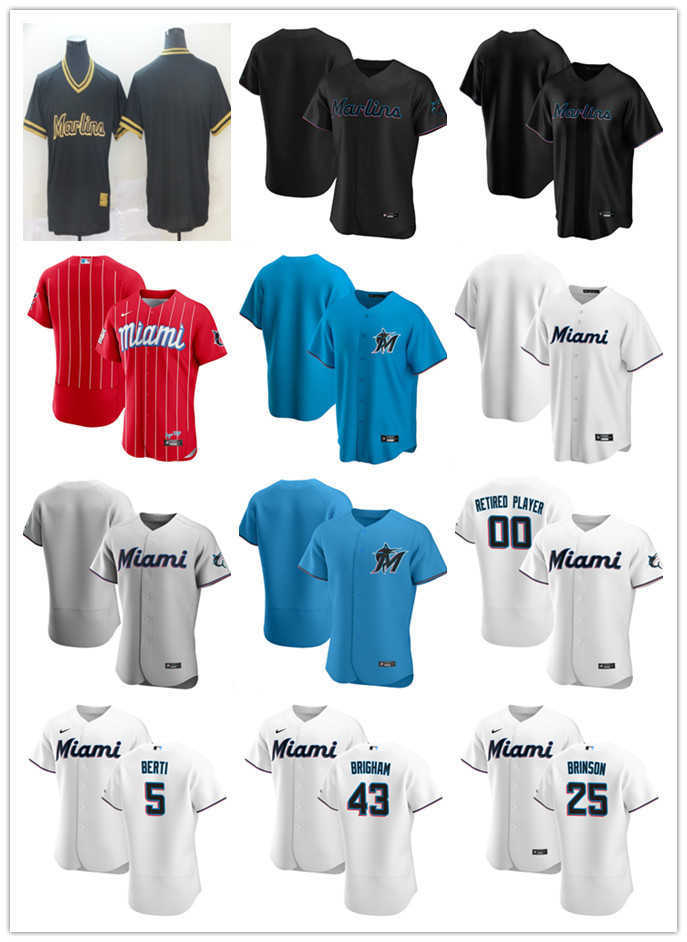 

Men Women Youth Miami''Marlins''9 Terry Pendleton 9 Juan Pierre 74 Zach Thompson 23 Alex Jackson Custom Baseball Jersey, Color