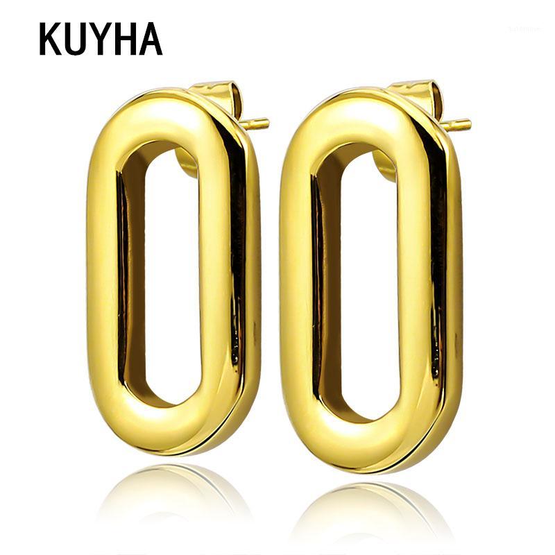 

Fashion Women Cute Stud Earrings for Women and men 3 Colors Geometric Punk Oval Earrings Jewelry Present1