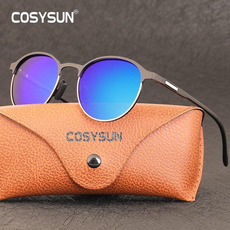 

COSYSUN Polarized Round Metal Frame Woman Sun Glasses fishing Driving Sunglasses Brand NEW Fashion Sunglasses Female UV400