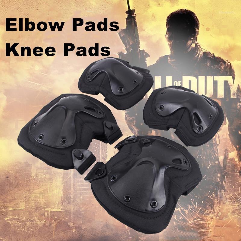 

Tactical Elbow Pads Kneepads Army Knee Support Brace Outdoor Sports Hunting Skating CS Training Elbow Knee Protector1, Black