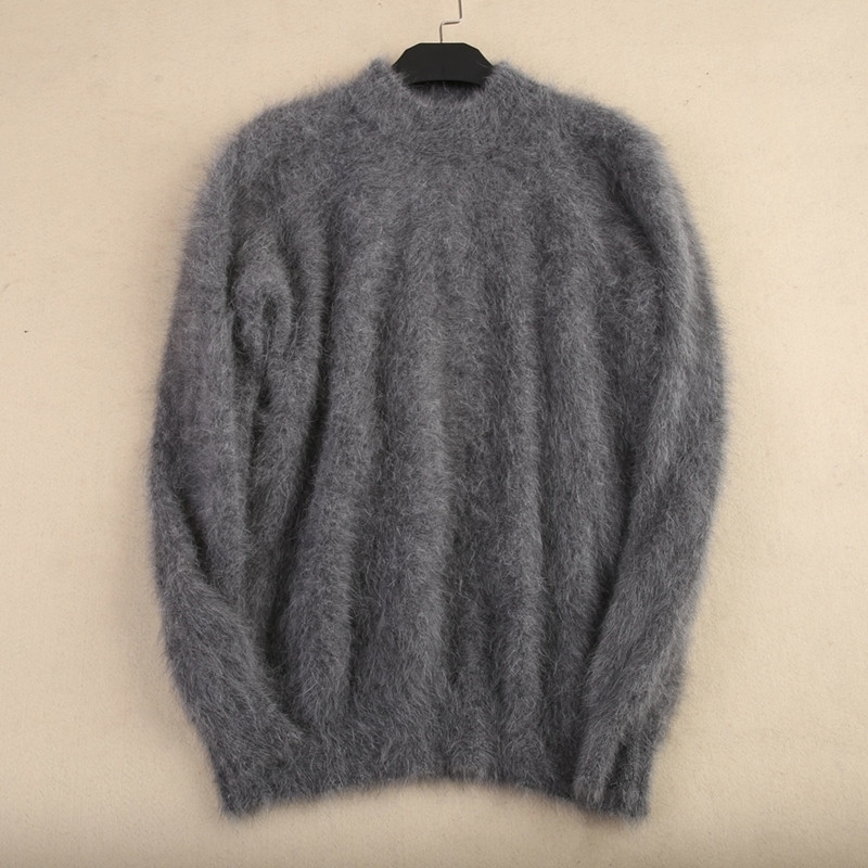 

New Men's Mink cashmere Fleece Warm Sweaters, Round-collar Sleeve Sweaters Free Delivery S18121 201117, 38