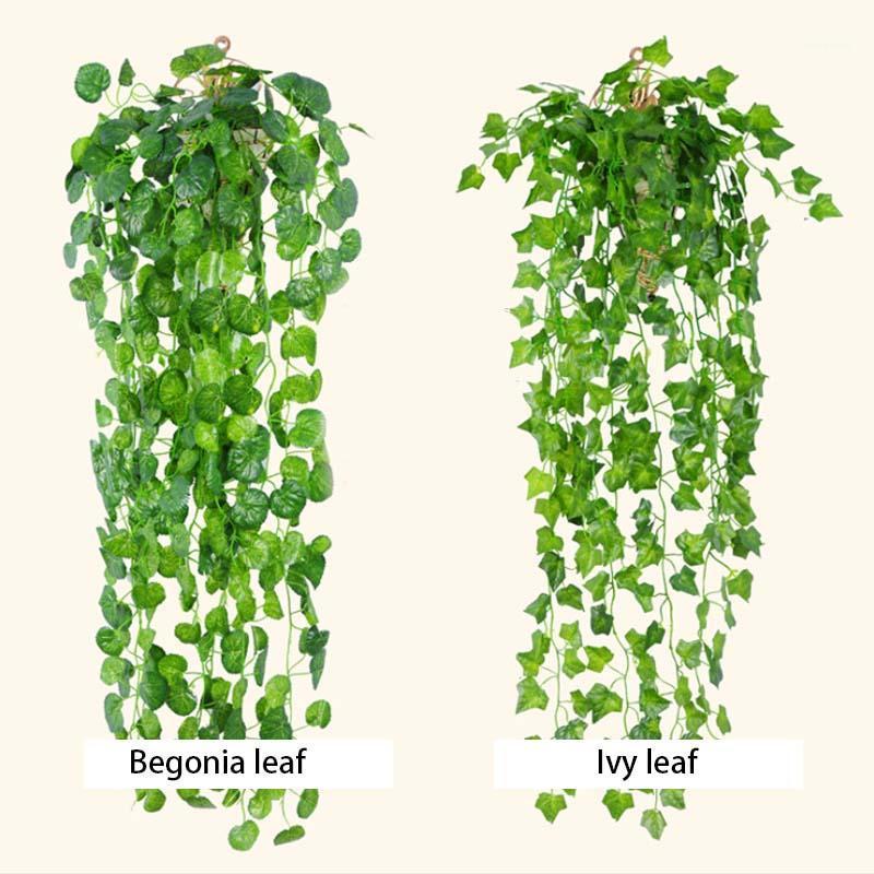 

1pc Cheap Artificial Ivy Leaf Artificial Plants Green Garland Plants Vine Fake Foliage Wedding Wall Background Decoration Rattan1, Evergreen leaf