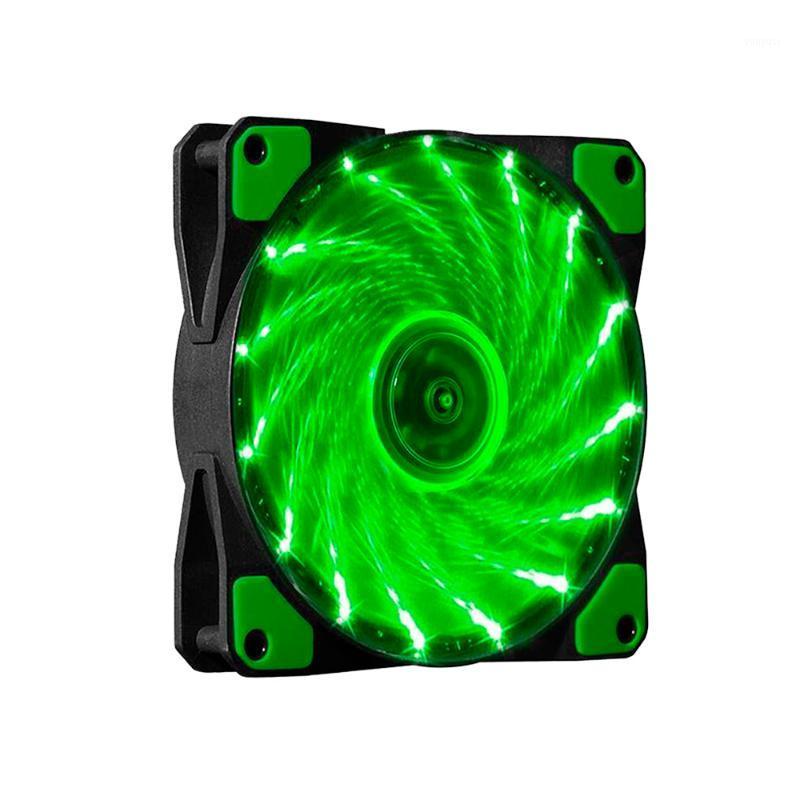 

PC Case Fan 12CM Silent LED Cooler Fan Strong Wind 15 LED Green Light PC Case Creates Strong Wind1