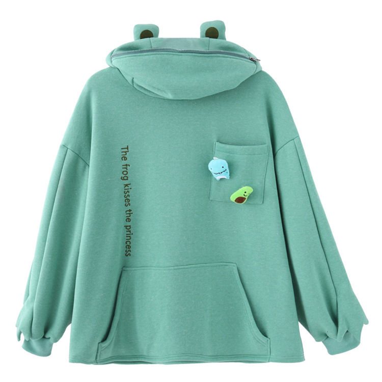 

2021 New Frog Hooded for Men Casual Fashion Winter Trend Loose Hoodie Pr3e