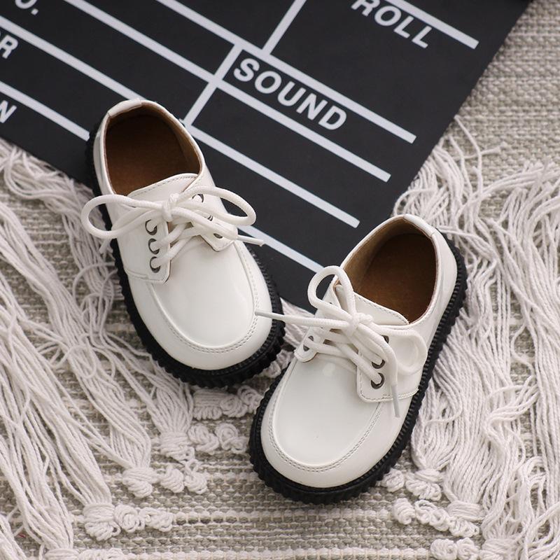 

Children shoes 2021 spring new style sponge cake bottom college style boys and girls leather shoes leather boy's single, Red