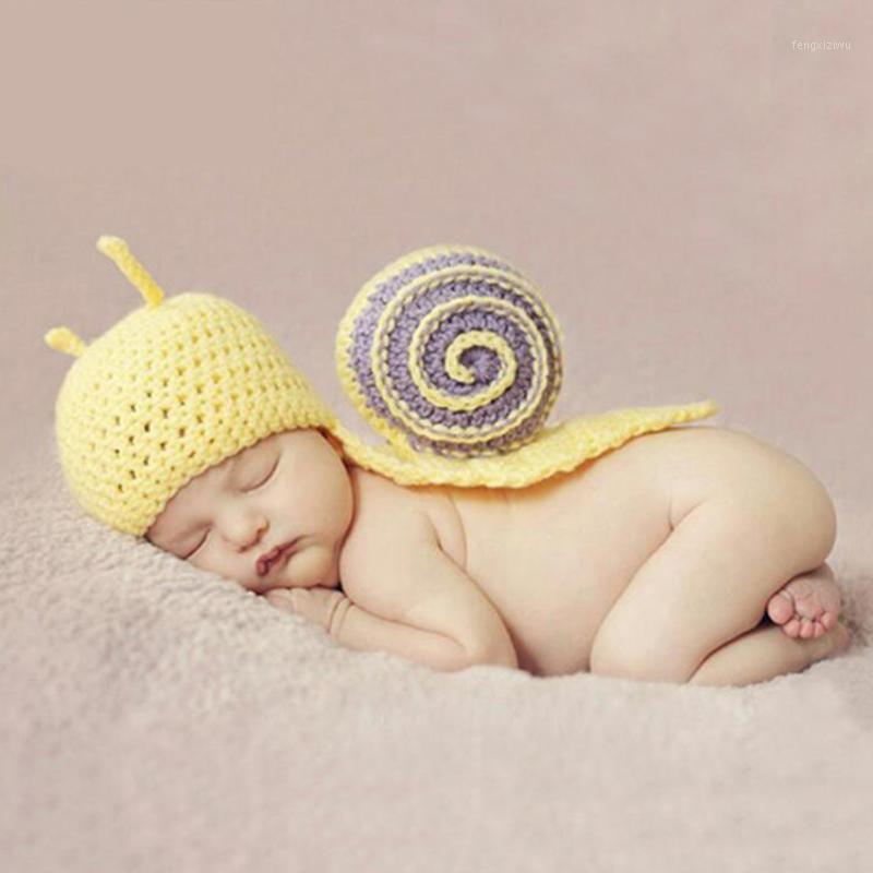 

Hot sale newborn photos snail baby props for photography crochet knit hats caps kids baby girls boys costume infant acessorios1, Brown