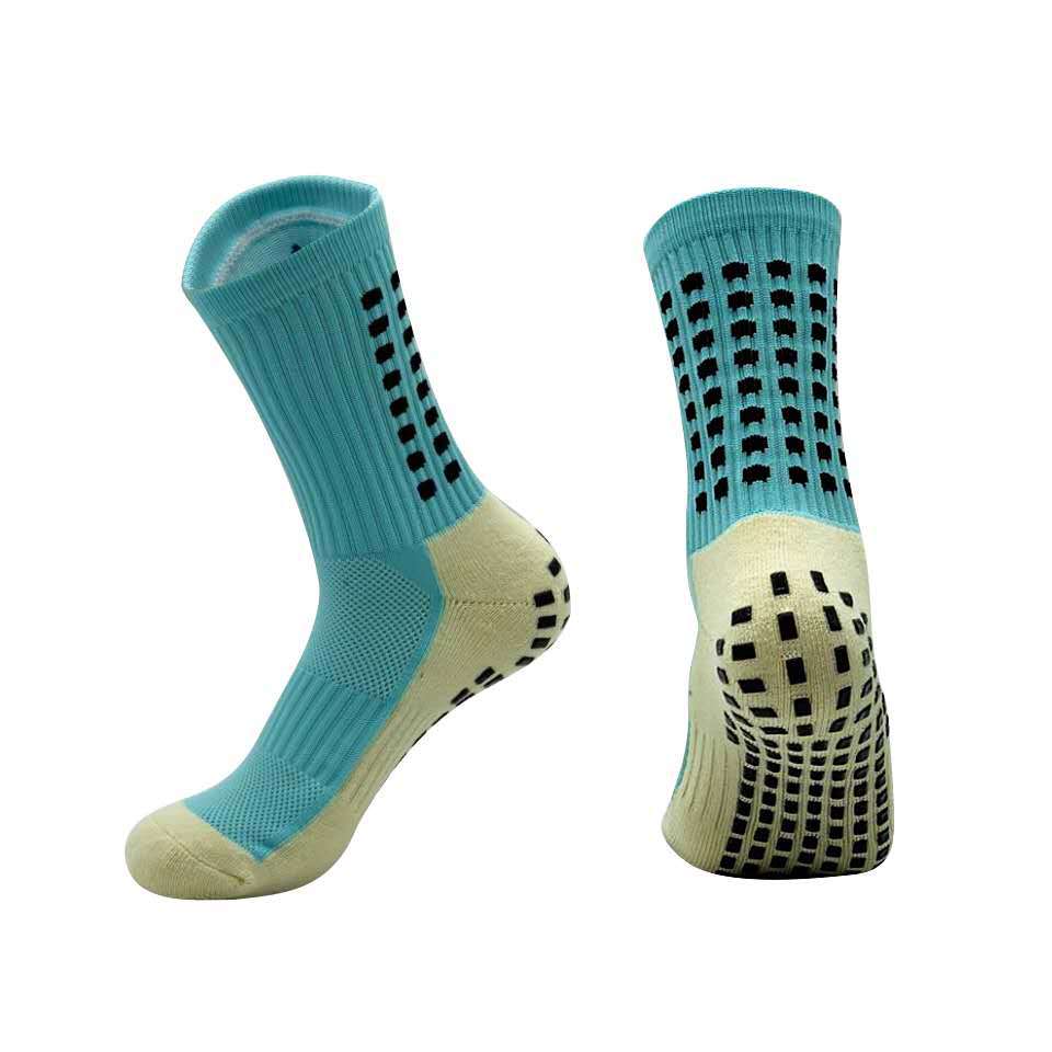 

Autumn and winter mid tube rubber running socks towel bottom outdoor sports socks breathable anti slip football socks7854, Multi