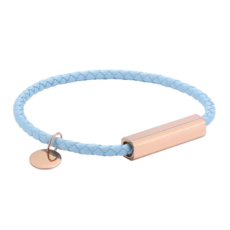 

Fashion Blue Leather Bracelet Women Bracelet & Bangle Rope Chain Charm Women Jewelry Gift BB0735