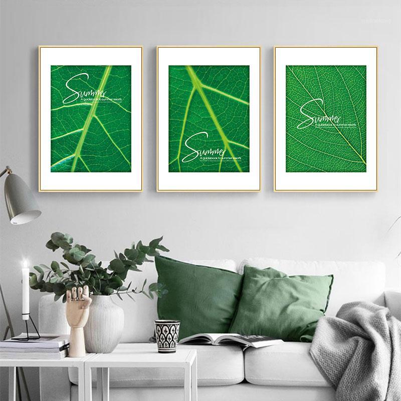 

Tropical Leaf Pattern Wall Art Canvas Painting Green Style Leaves Nordic Posters and Prints Picture Modern Home Room Decoration1