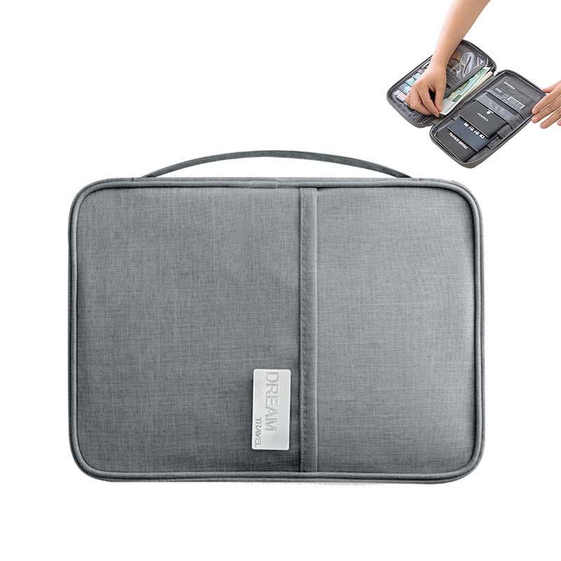 

Business Oxford Cloth Travel Multi-function Storage Bag Passport Cash Purse Holder Case Document Bag