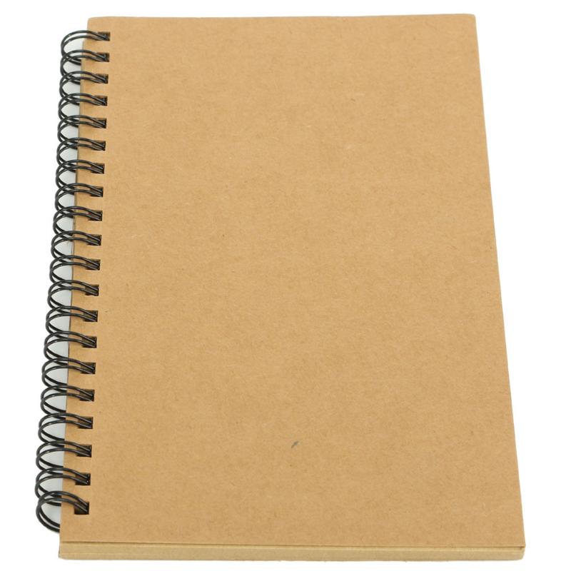 

Retro Kraft Spiral Binding Blank Graffiti Sketchbook Notebook Graduation Gift