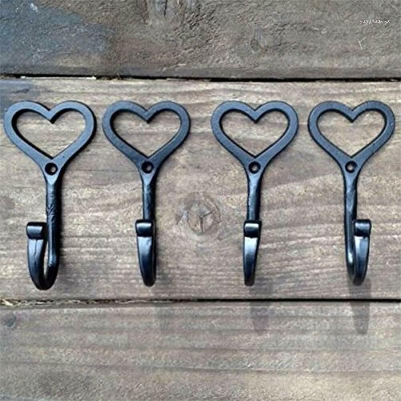 

Hook Black Iron Bedroom Hanger Hat Heart Shape Home Decorative Wall Mounted Door Holder Vintage Coat Storage1