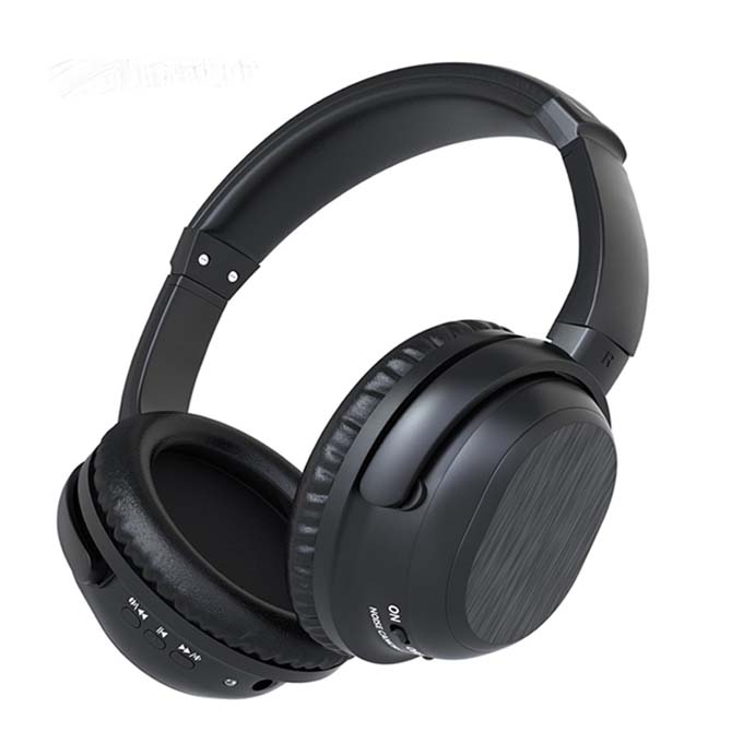 

Noise Cancelling Headband Wireless Bluetooth headset microphone ,Wireless headset Heavy Bass Sound Mic Noise Cancelling Stereo Over ear Earp, Black