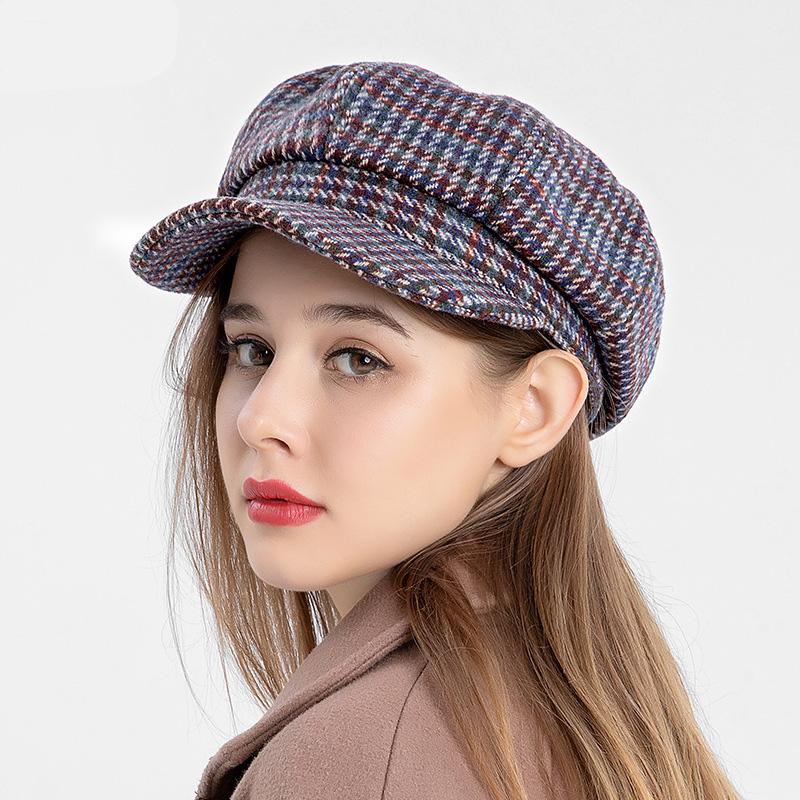 

Best Selling Multicolor Wool Octagonal Cap For Women In 2021, Beige