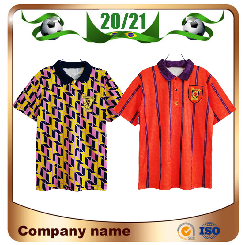 

88/89 Scotland Retro soccer jersey 1994 classic Away #10 McALLISTER #9 McCOIST Shirt #6 WHYET #17 W.McKINLAY football uniforms, 88/89 3rd