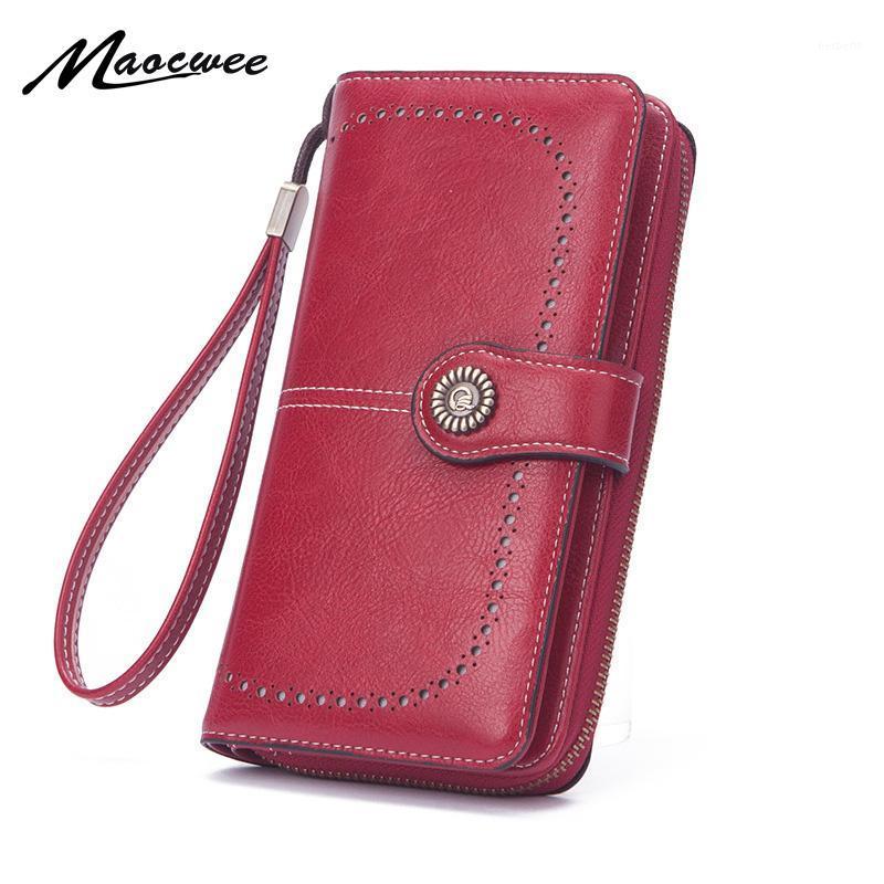 

Fashion Designer Women Clutch Leather Wallet Female Long Tri-Fold Wallets Coin Purses Men Card Holder Clip Money Bag Phone Bags1, Red