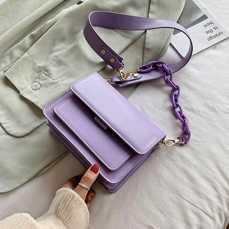 

Chain Design New Mini PU Leather Flap Bags For Women 2021 Summer Lady Shoulder Handbag Female Fashion Cross Body Bag S2477, Beige